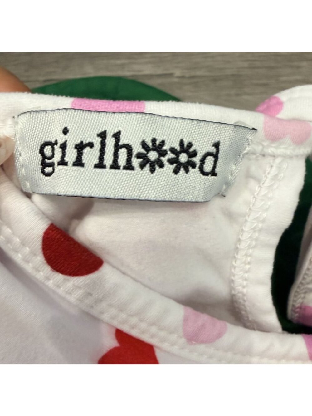 Girlhood Girls 5 Pink Red Hearts Puff Sleeve Ruffle Twirl Dress Valentine Rare H - Picture 3 of 4